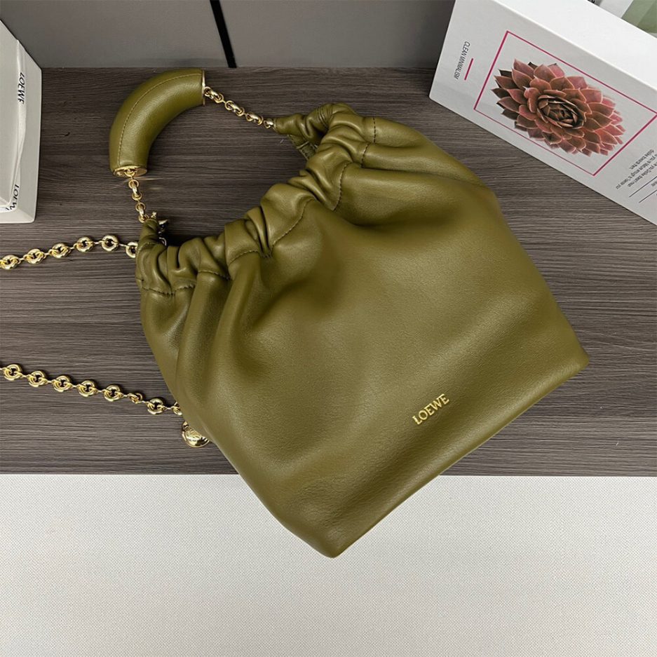 Gold Loewe Small Squeeze bag in nappa lambskin - Image 6
