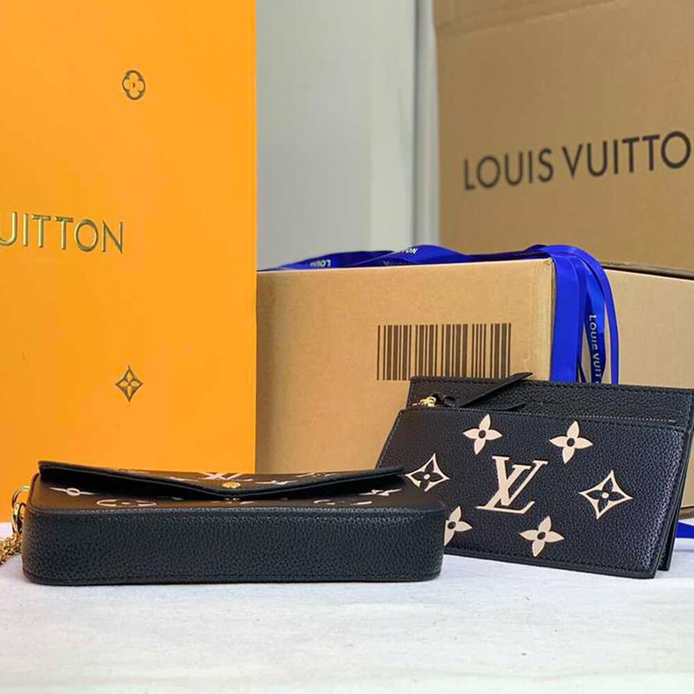 Black Louis Vuitton Felicie pochette bag - Image 6