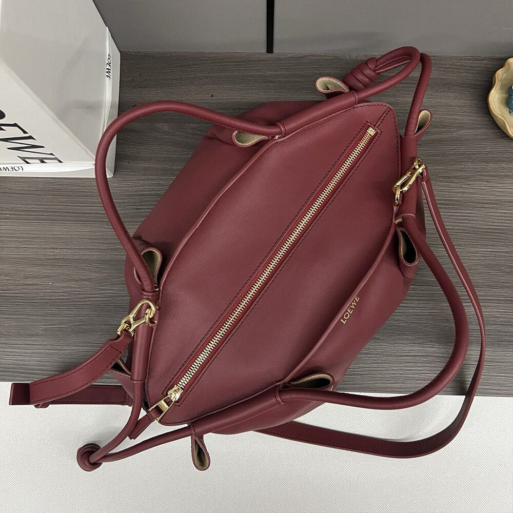 Burgundy Loewe Small Paseo bag in shiny nappa calfskin (Best
grade) - Image 6