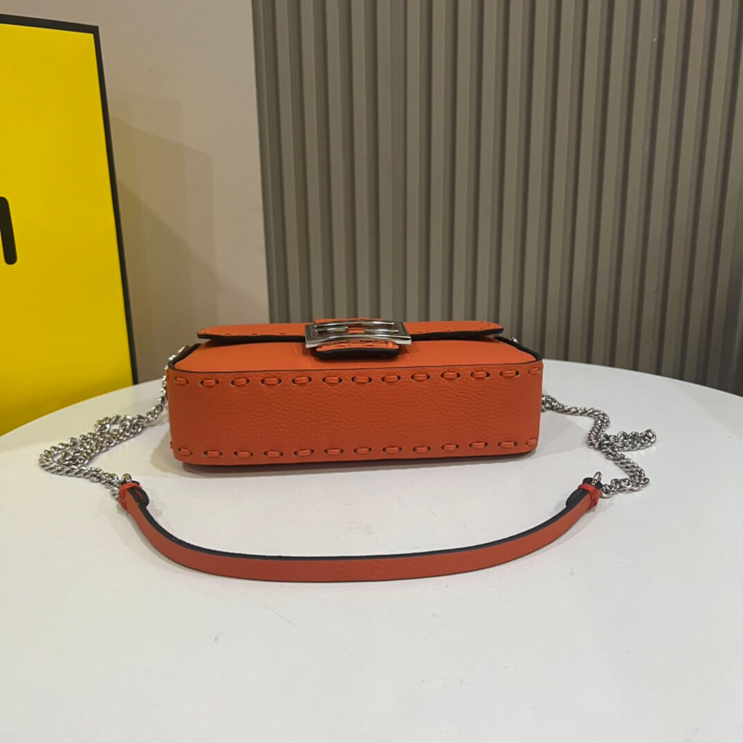 Dark Red Fendi Mini Baguette - Image 6