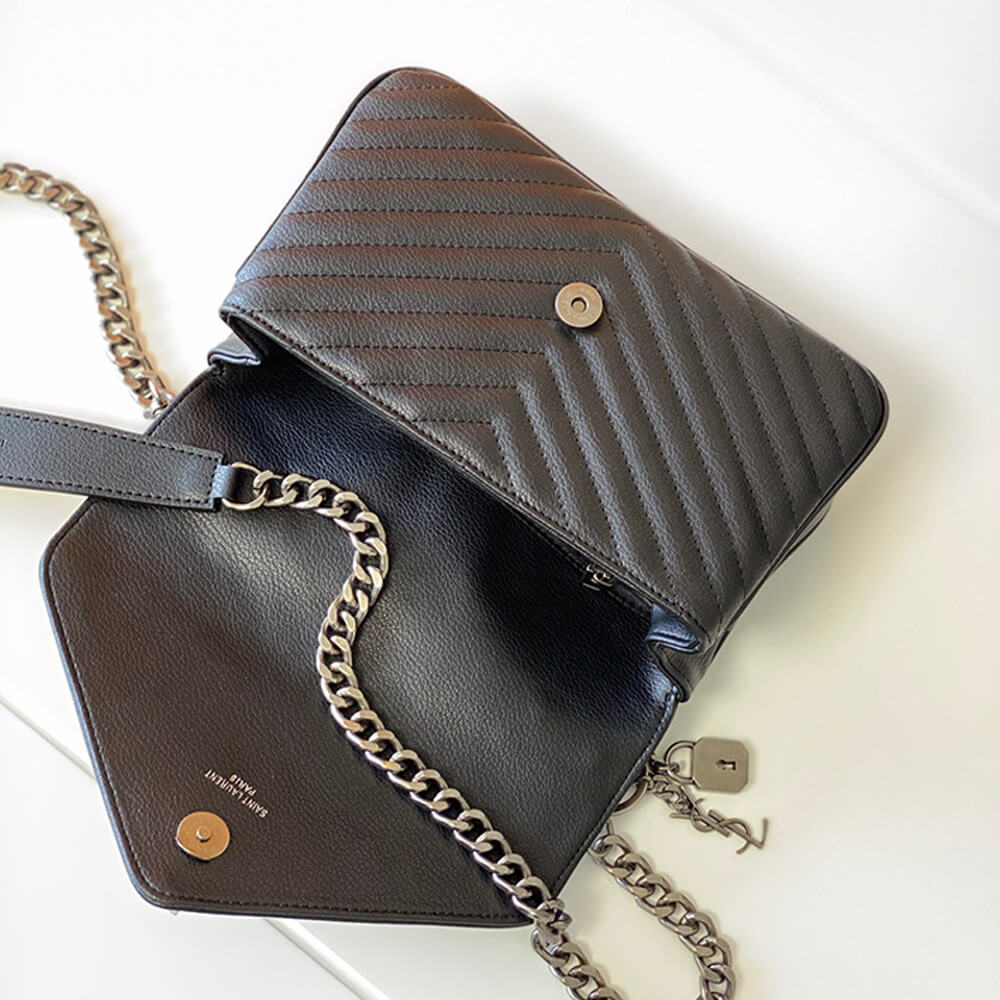 Saint Laurent College quilted-leather satchel bag - Image 6