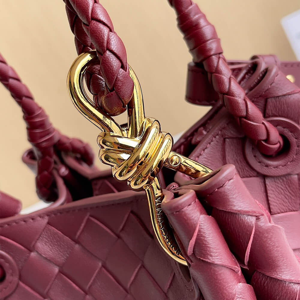 Burgundy Bottega Veneta Small Parachute - Image 6