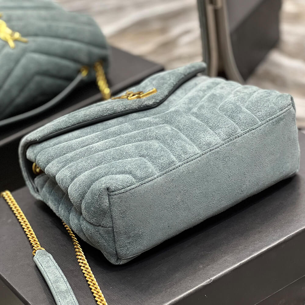 LOULOU SMALL CHAIN BAG IN QUILTED SUEDE - Image 6