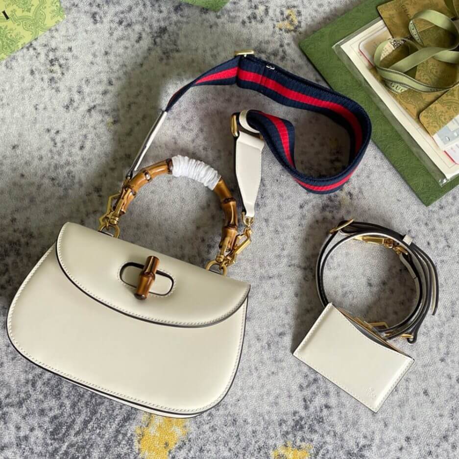 GUCCI BAMBOO 1947 JUMBO GG SMALL TOP HANDLE BAG - Image 7