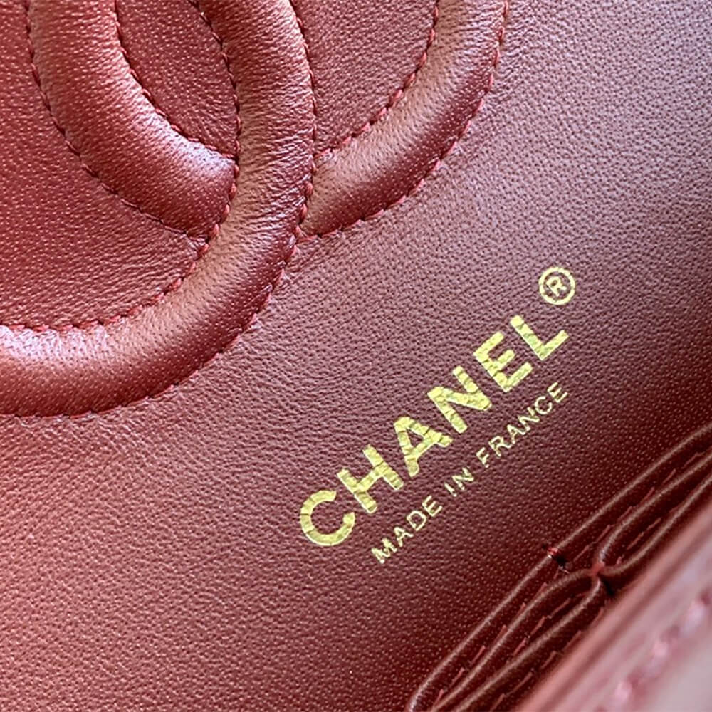 Burgundy CHANEL CLASSIC 11.12 HANDBAG (Best
grade) - Image 7