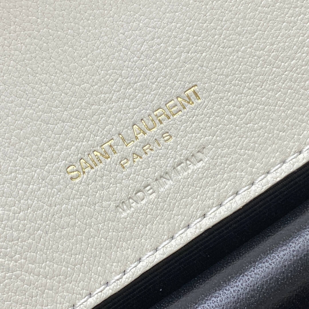 White YSL LOULOU medium in MATELASSE lambskin - Image 7