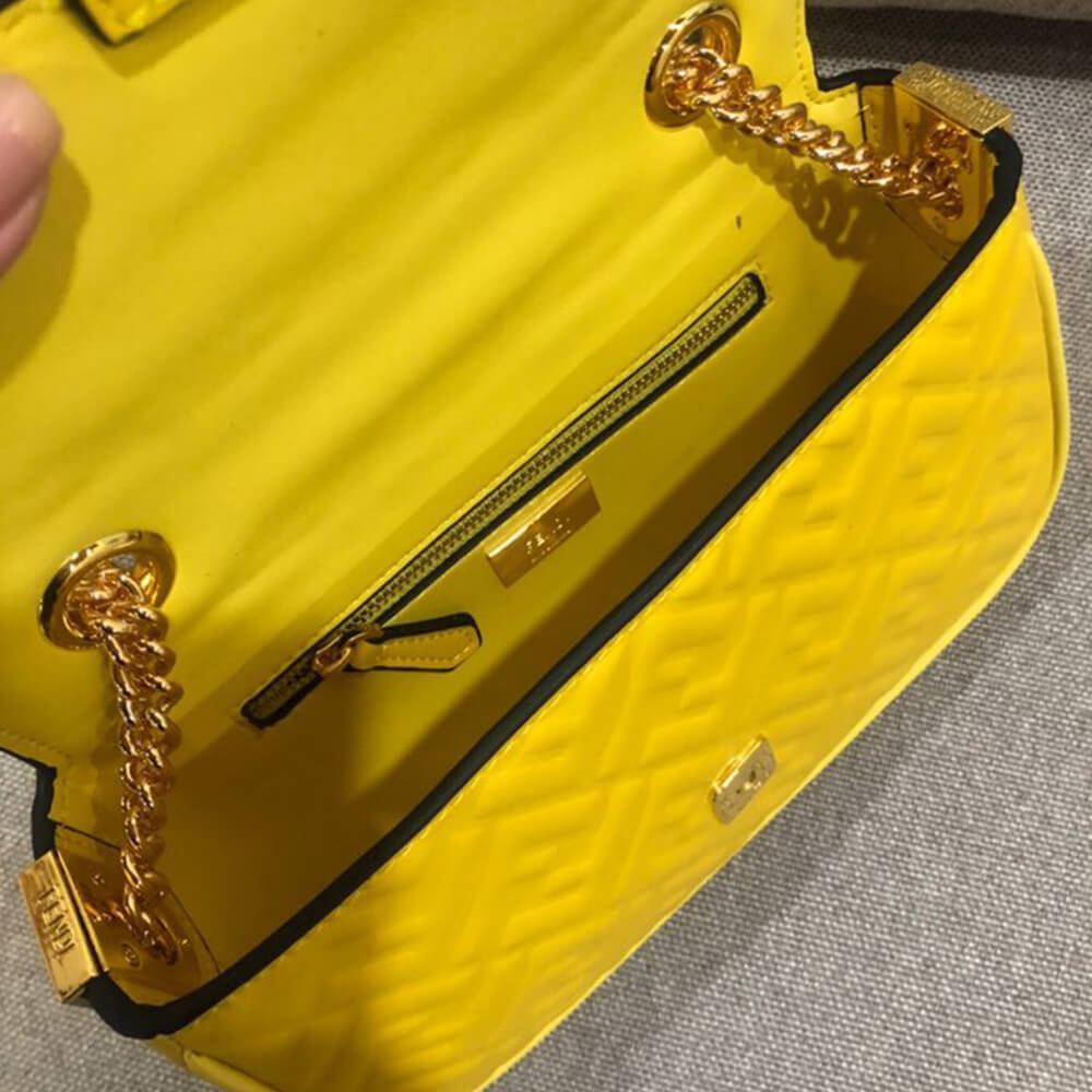 Yellow Fendi Baguette Chain Midi - Image 7