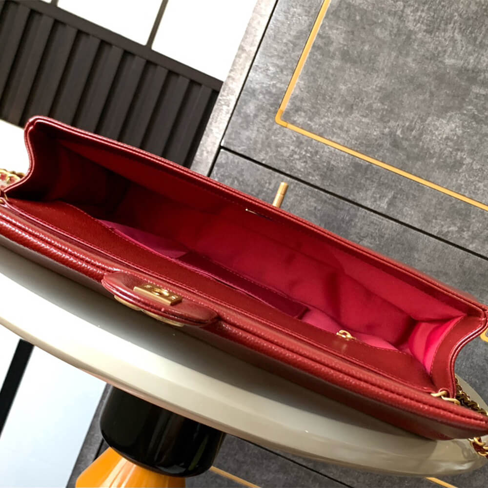 Burgundy CHANEL Long Flap Bag (Best
grade) - Image 8