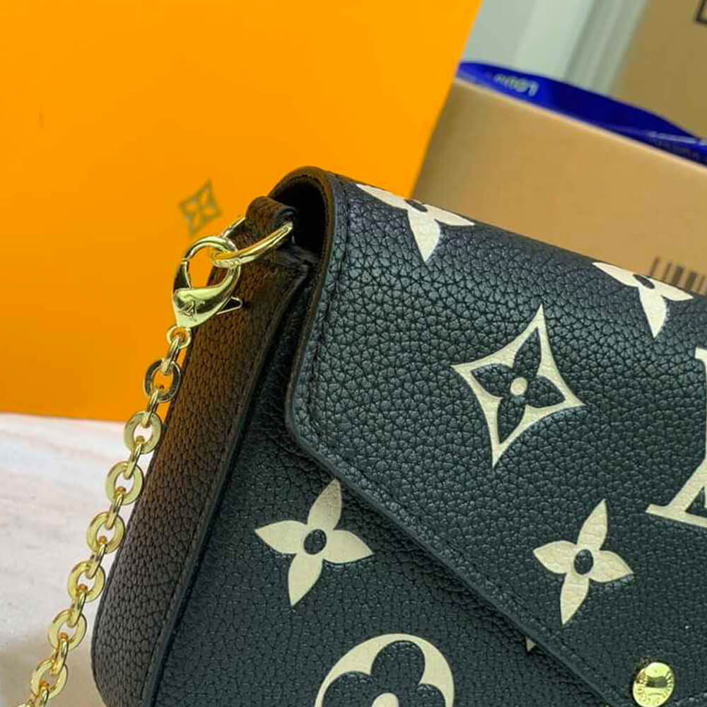 Black Louis Vuitton Felicie pochette bag - Image 8