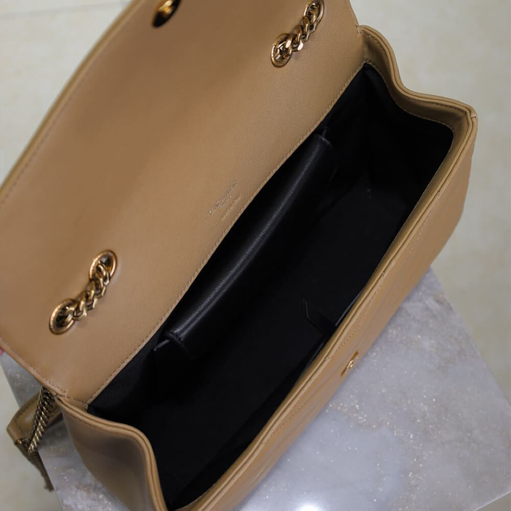 Beige YSL LOULOU medium in MATELASSE lambskin - Image 8