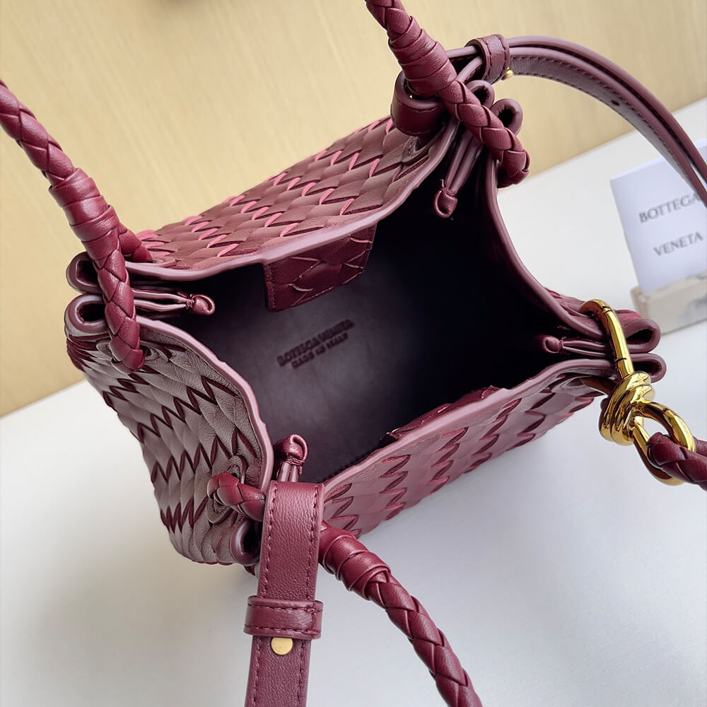 Burgundy Bottega Veneta Small Parachute - Image 8