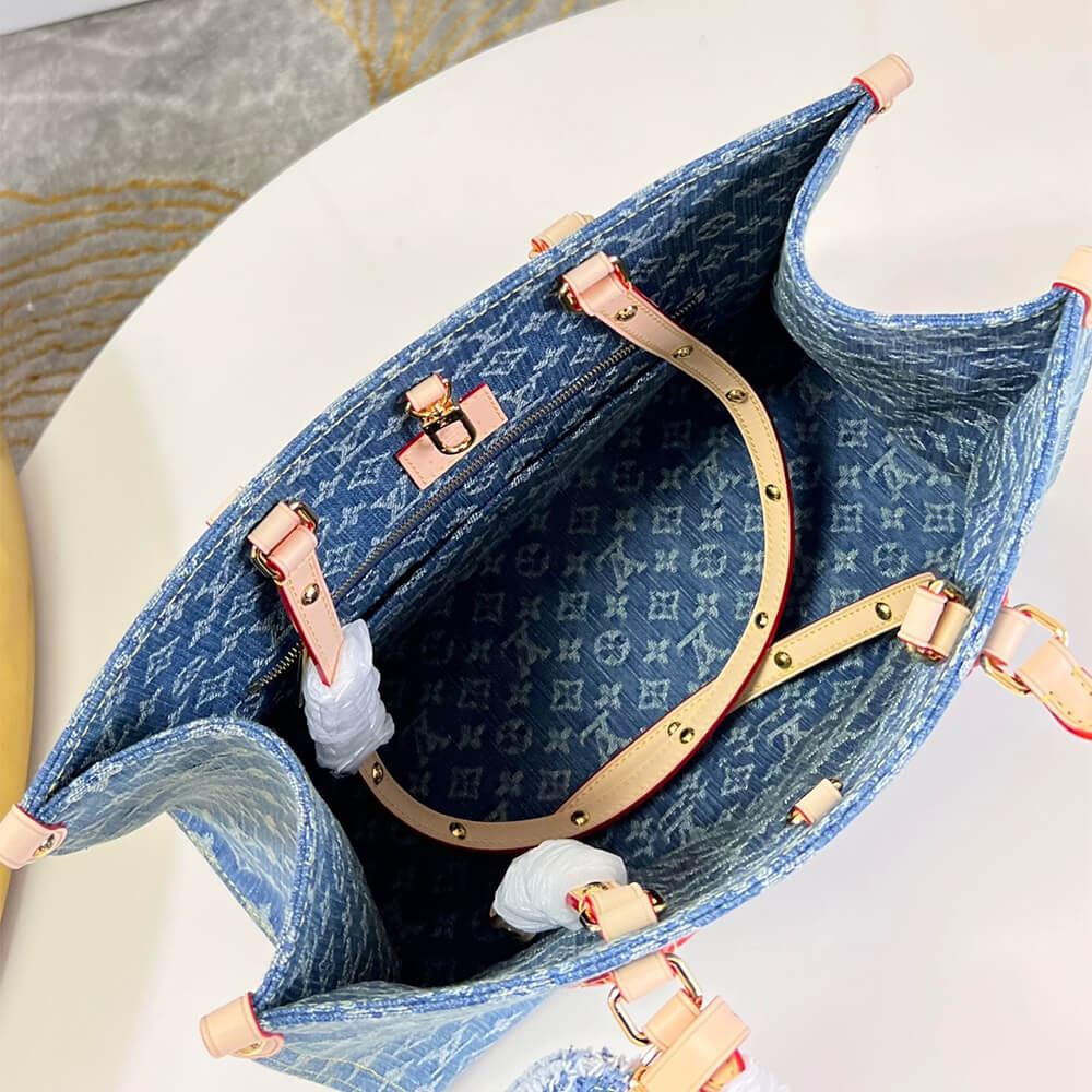 Denim Blue LV OnTheGo MM - Image 8