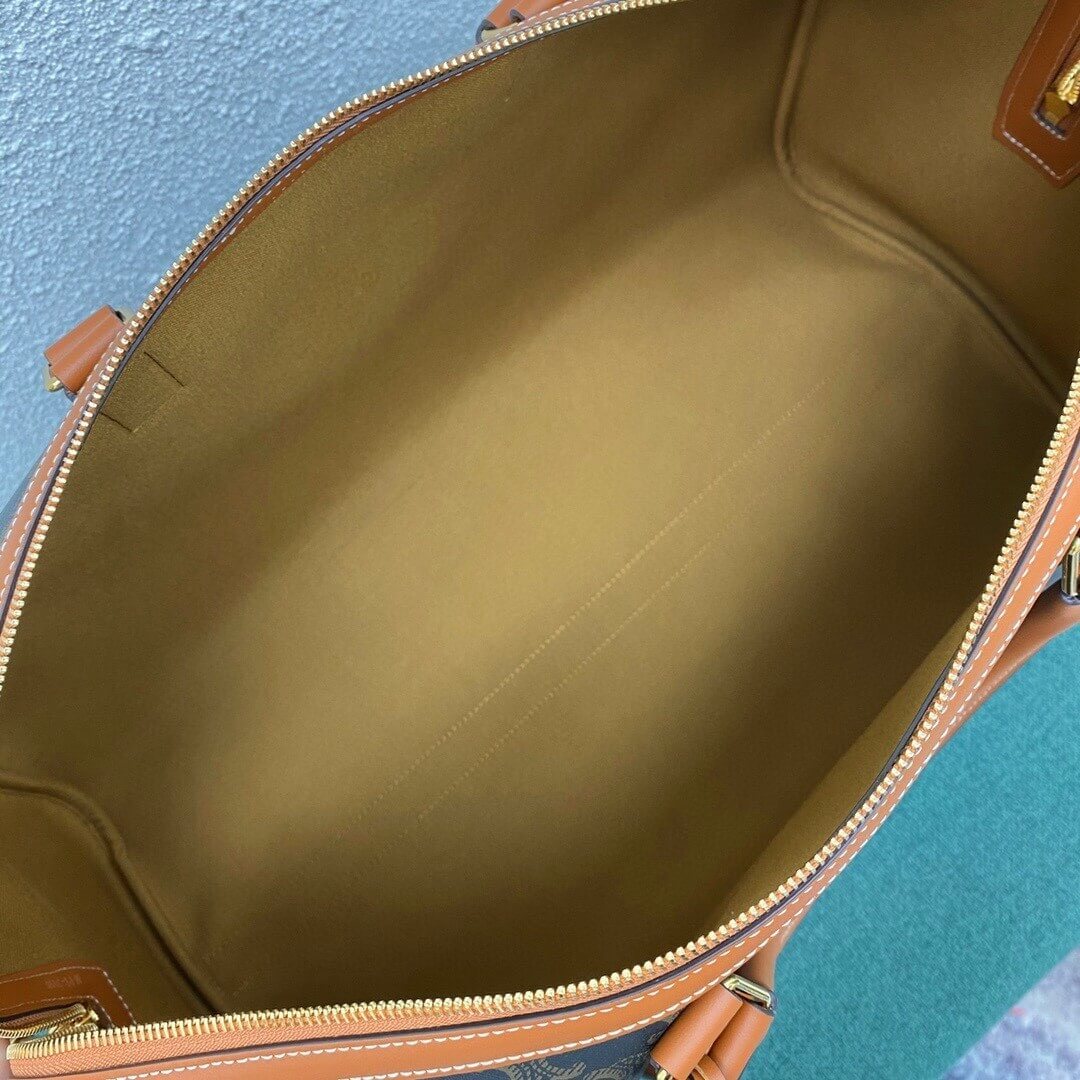 CELINE Large Travel Bag in Logo Print and Calfskin - Image 8