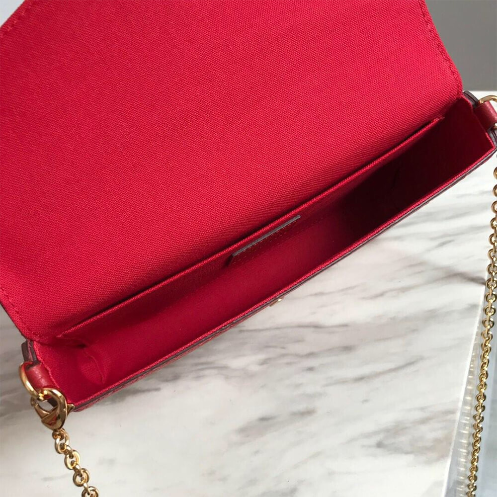 Scarlet Red LV Felicie Pochette - Image 8