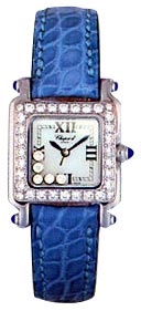 Chopard Happy Sport Series Diamond Steel Ladies Swiss Quartz Wristwatch 27889423-11 in Blue