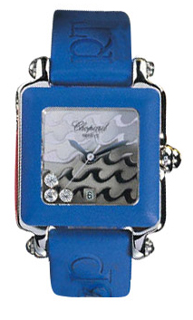 Chopard Happy Sport Series Diamond Steel Ladies Swiss Quartz Wristwatch 278896-403 in Blue