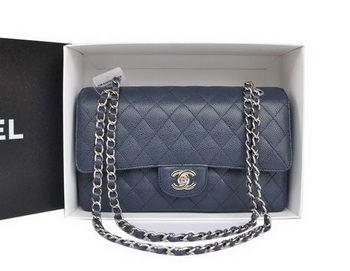 Chanel A1112 2.55 Series Flap Bag Original Cannage Leather Blue Chanel A1112 2.55 Series Flap Bag Original Cannage Leather Blue