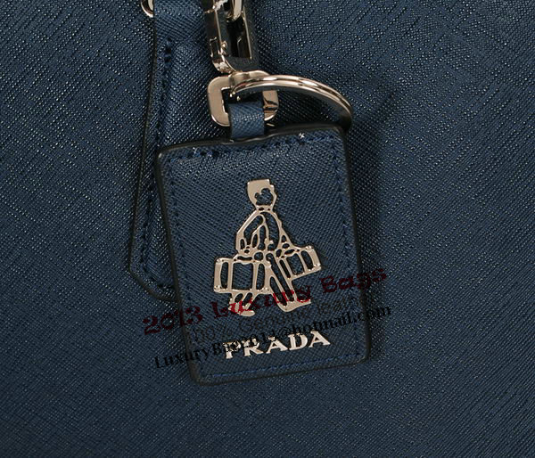 Prada Original Leather Briefcase 305M Blue Prada Original Leather Briefcase 305M Blue