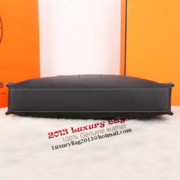 Hermes Mens Briefcase Original Calf Leather H86683 Black Hermes Mens Briefcase Original Calf Leather H86683 Black