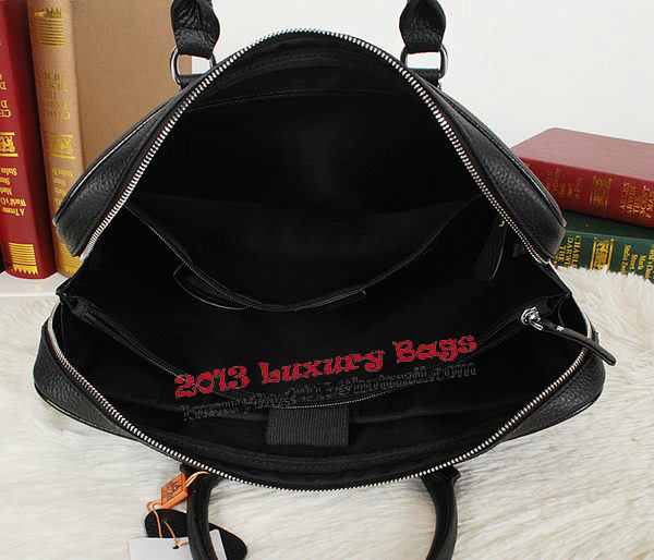 Hermes Mens Briefcase Original Calf Leather H95271 Black Hermes Mens Briefcase Original Calf Leather H95271 Black