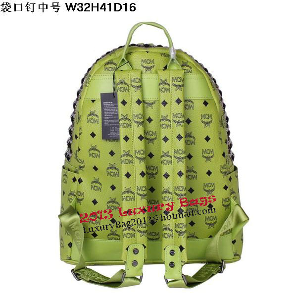 MCM Medium Top Studs Backpack MC4232 Green MCM Medium Top Studs Backpack MC4232 Green