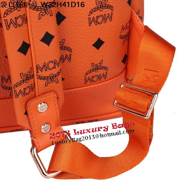 MCM Medium Top Studs Backpack MC4232 Orange MCM Medium Top Studs Backpack MC4232 Orange