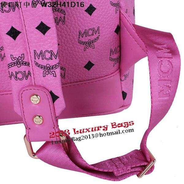 MCM Medium Top Studs Backpack MC4232 Rosy MCM Medium Top Studs Backpack MC4232 Rosy