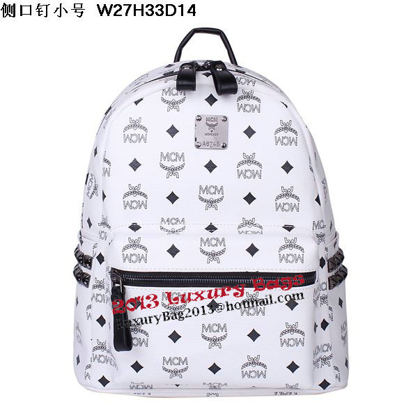 MCM Small Stark Backpack MC2446S White MCM Small Stark Backpack MC2446S White