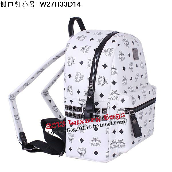 MCM Small Stark Backpack MC2446S White MCM Small Stark Backpack MC2446S White