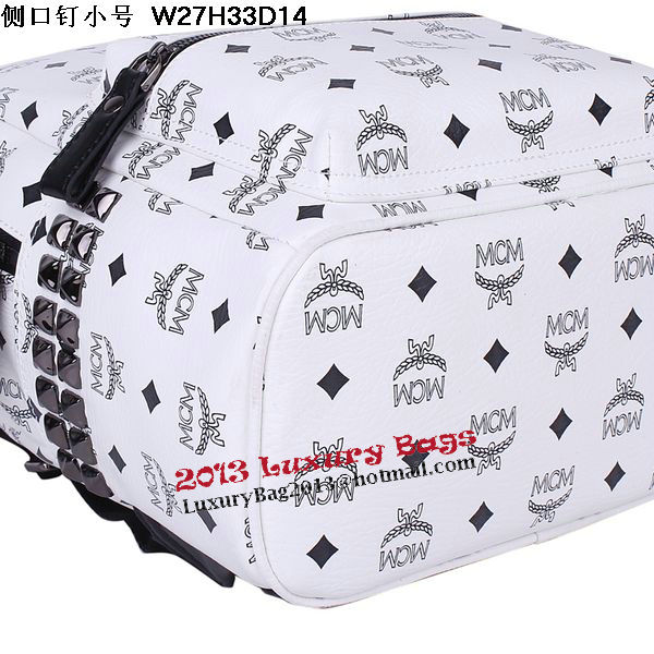 MCM Small Stark Backpack MC2446S White MCM Small Stark Backpack MC2446S White