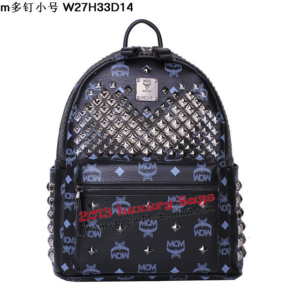 MCM Small Stark Front Studs Backpack MC4237S Black MCM Small Stark Front Studs Backpack MC4237S Black