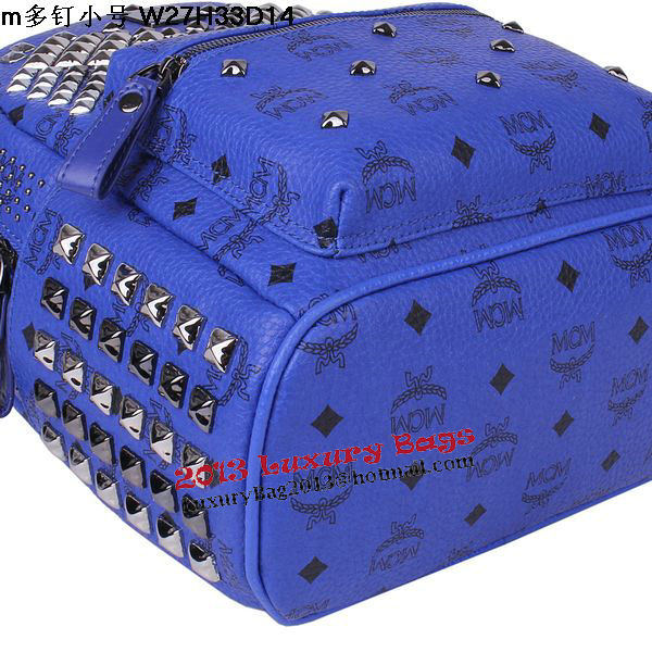 MCM Small Stark Front Studs Backpack MC4237S Blue MCM Small Stark Front Studs Backpack MC4237S Blue