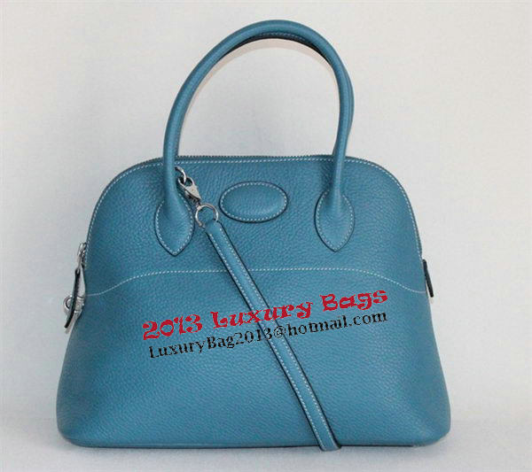 Hermes Bolide 37CM Calfskin Leather Tote Bags H509084 Blue Hermes Bolide 37CM Calfskin Leather Tote Bags H509084 Blue