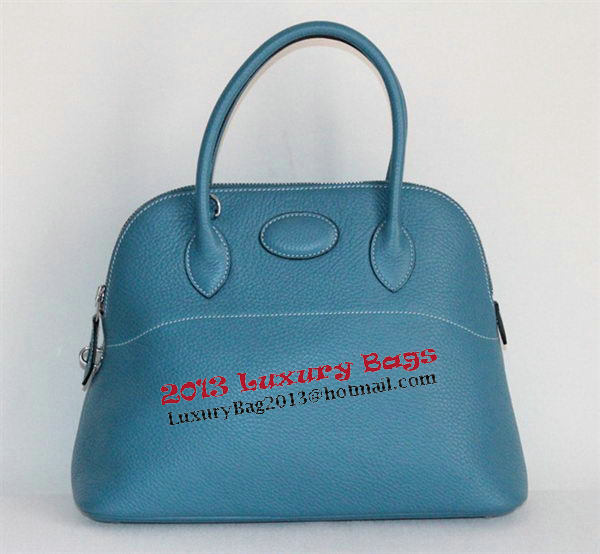 Hermes Bolide 37CM Calfskin Leather Tote Bags H509084 Blue Hermes Bolide 37CM Calfskin Leather Tote Bags H509084 Blue