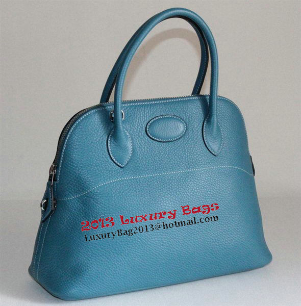 Hermes Bolide 37CM Calfskin Leather Tote Bags H509084 Blue Hermes Bolide 37CM Calfskin Leather Tote Bags H509084 Blue