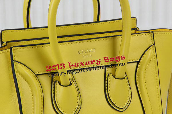 Celine Luggage Nano Bag Original Leather CTS3309 Yellow Celine Luggage Nano Bag Original Leather CTS3309 Yellow
