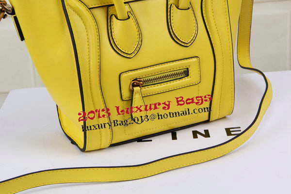 Celine Luggage Nano Bag Original Leather CTS3309 Yellow Celine Luggage Nano Bag Original Leather CTS3309 Yellow