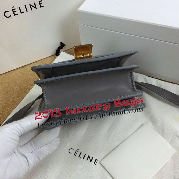 Celine Classic Box mini Flap Bag Smooth Leather C11041T Grey Celine Classic Box mini Flap Bag Smooth Leather C11041T Grey