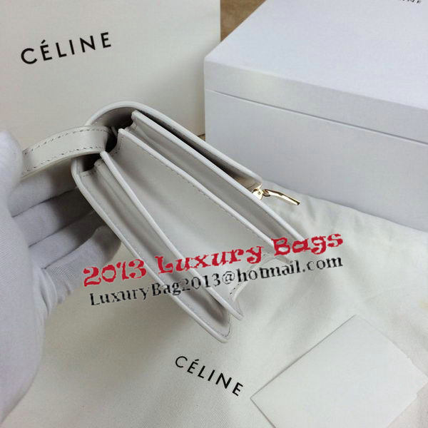 Celine Classic Box mini Flap Bag Smooth Leather C11041T White Celine Classic Box mini Flap Bag Smooth Leather C11041T White