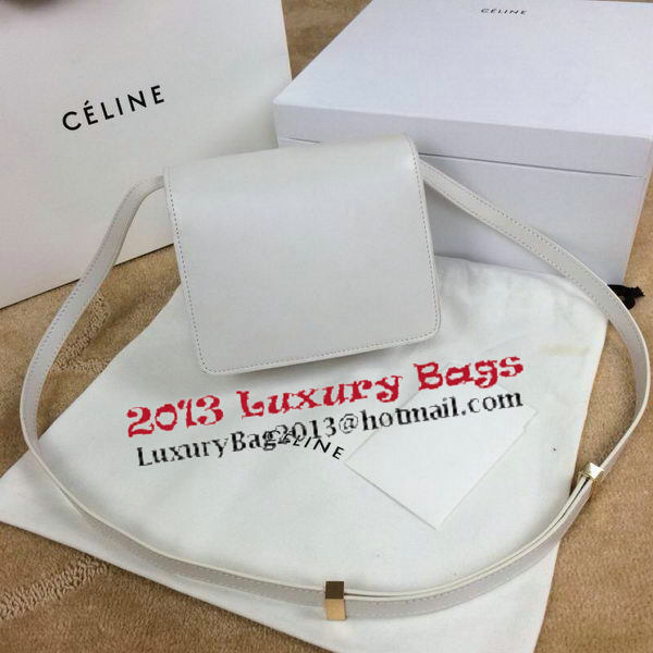 Celine Classic Box mini Flap Bag Smooth Leather C11041T White Celine Classic Box mini Flap Bag Smooth Leather C11041T White