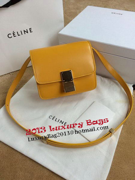 Celine Classic Box mini Flap Bag Smooth Leather C11041T Yellow Celine Classic Box mini Flap Bag Smooth Leather C11041T Yellow