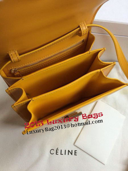 Celine Classic Box mini Flap Bag Smooth Leather C11041T Yellow Celine Classic Box mini Flap Bag Smooth Leather C11041T Yellow