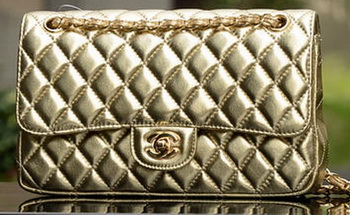 Chanel 2.55 Series Flap Bag Gold Sheepskin Leather A1112 Gold Chanel 2.55 Series Flap Bag Gold Sheepskin Leather A1112 Gold