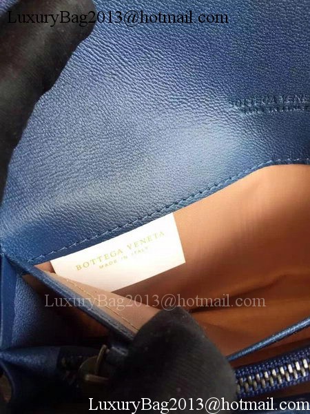 Bottega Veneta Intrecciato Nappa Tri-Flod Wallet BV150507 Blue Bottega Veneta Intrecciato Nappa Tri-Flod Wallet BV150507 Blue