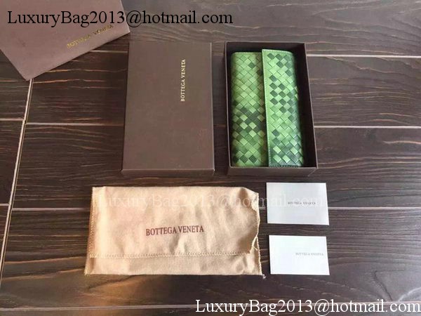 Bottega Veneta Intrecciato Nappa Tri-Flod Wallet BV150507 Green Bottega Veneta Intrecciato Nappa Tri-Flod Wallet BV150507 Green
