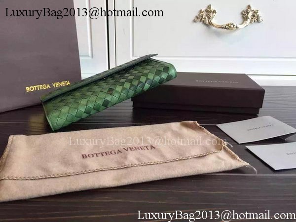 Bottega Veneta Intrecciato Nappa Tri-Flod Wallet BV150507 Green Bottega Veneta Intrecciato Nappa Tri-Flod Wallet BV150507 Green
