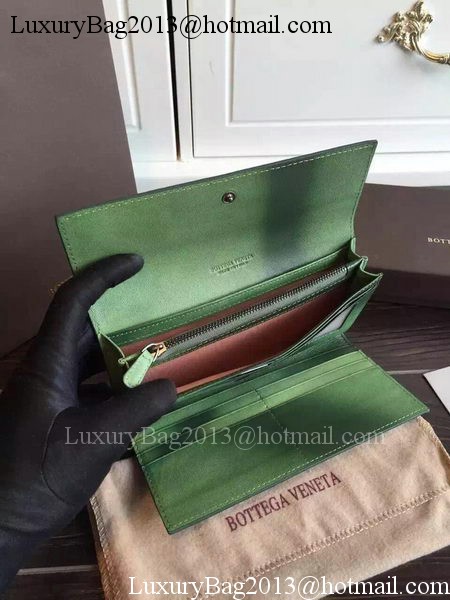 Bottega Veneta Intrecciato Nappa Tri-Flod Wallet BV150507 Green Bottega Veneta Intrecciato Nappa Tri-Flod Wallet BV150507 Green