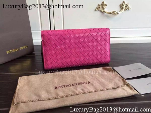 Bottega Veneta Intrecciato Nappa Tri-Flod Wallet BV150507 Rose Bottega Veneta Intrecciato Nappa Tri-Flod Wallet BV150507 Rose