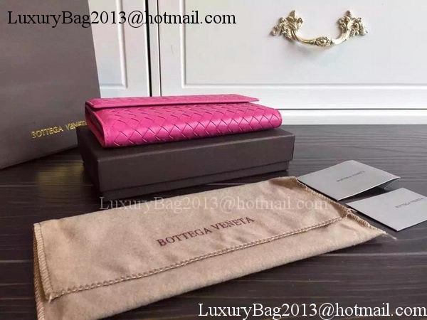 Bottega Veneta Intrecciato Nappa Tri-Flod Wallet BV150507 Rose Bottega Veneta Intrecciato Nappa Tri-Flod Wallet BV150507 Rose