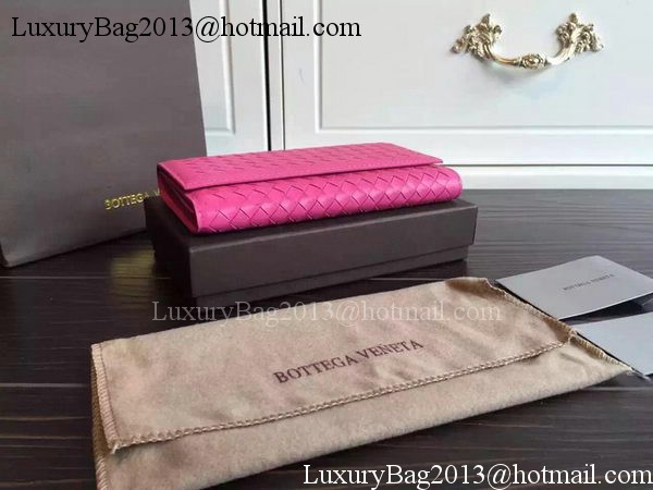 Bottega Veneta Intrecciato Nappa Tri-Flod Wallet BV150507 Rose Bottega Veneta Intrecciato Nappa Tri-Flod Wallet BV150507 Rose